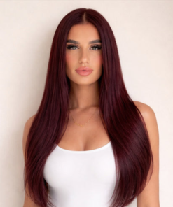 Clip in Human Hair Extensions Burgundy